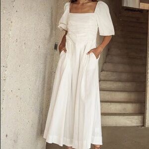 Böhme Loxley midi dress in cream